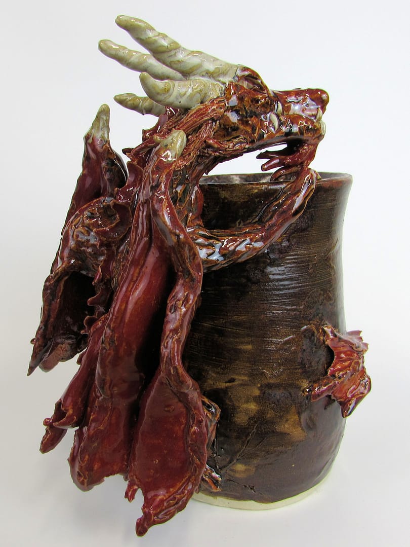 Snaggle toothed dragon vase - Image 6