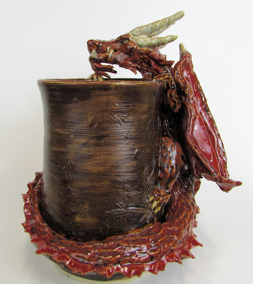 Snaggle toothed dragon vase - Image 4